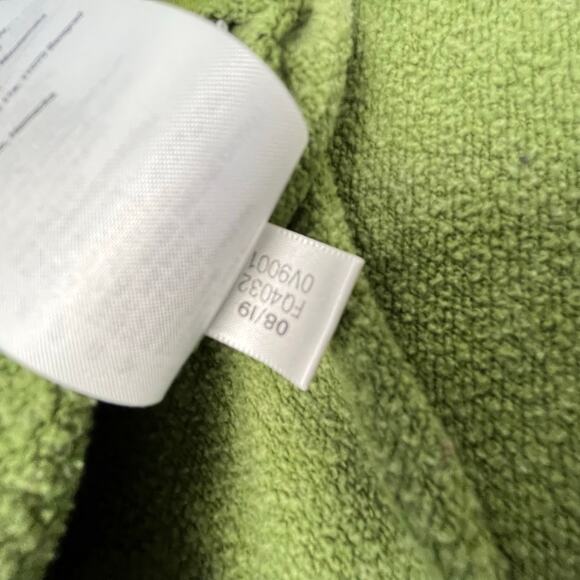 Adidas Green White Womens M Cutout Sides 3 Striped Fleece Oversized Hoodie 2019 - Picture 9 of 12